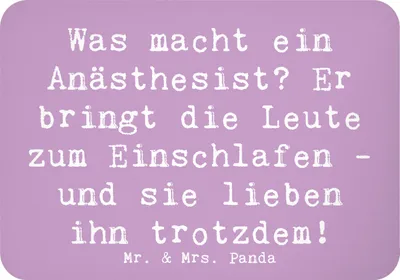 Produktbild von Mr. & Mrs. Panda Pinnwandmagnet Spruch Anästhesist Schlafprofi - Lavendeltraum - Geschenk, Arzt, Berufsprodukte, zettelhalter, Anästhesistin, haftmagnet, Beruf, für