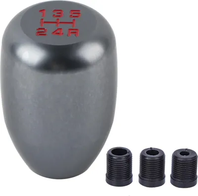 Produktbild von Auto 5 -Geschwindigkeitshandbuch Schaltknauf Schalthebel Hebelstab mit 3 Adaptern 8/10/12mm (Titan)