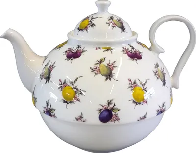 Produktbild von Teeset Tea for one Kanne und Tasse aus Brillantporzellan Dekor Obst