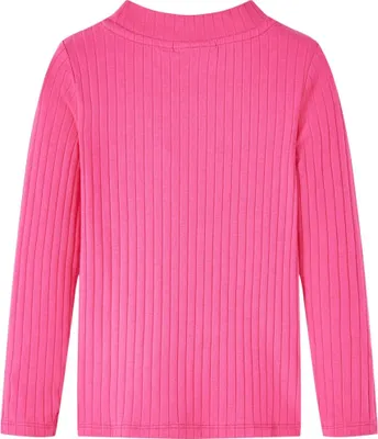 Produktbild von vidaXL Kinder-Langarmshirt Rippstrick Knallrosa 92