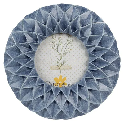 Produktbild von Clayre & Eef Bilderrahmen 8x8 cm Blau Polyresin