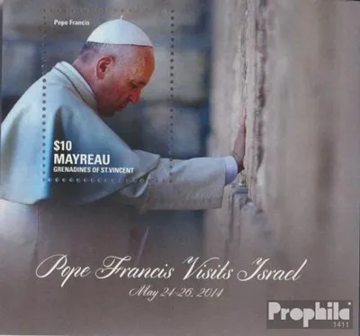 Produktbild von Briefmarken St. Vincent - Mayreau 2014 Mi Block51 (kompl.Ausg.) postfrisch Israelreise Papst Franziskus