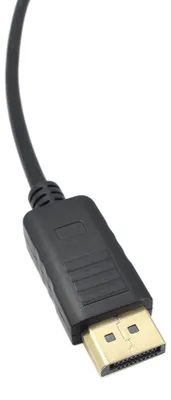 Zdjęcie produktu dla Przewód przejściowy z męskim złączem DisplayPort (DP) na męskie złącze VGA, 1,8 m, kabel wideo 1080p do projektora, telewizora DTV lub odtwarzacza HDVD, kolor czarny
