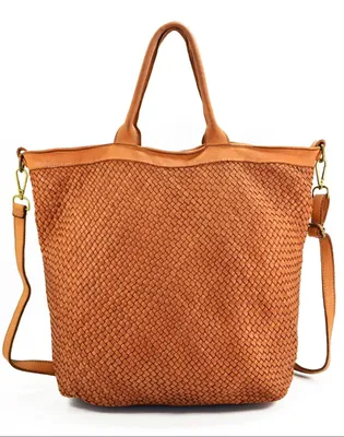 Produktbild von BZNA Bag Roma Cognac Italy Designer Shopper Tasche Damen Handtasche Leder
