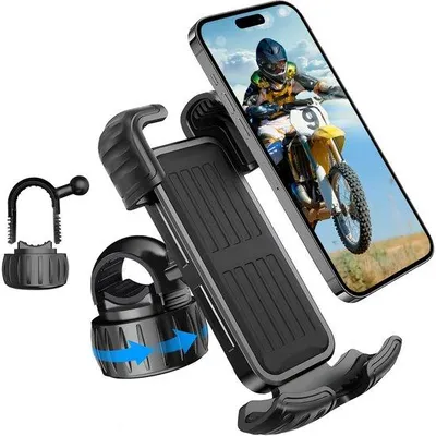 Obrázok produktu pre Univerzálny držiak na bicykel, tlmiaci nárazy, nastaviteľný, 4,7–6,8 palca