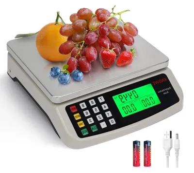 Obrázok produktu pre Digitálna kuchynská váha – Presná váha – Presné váženie – Kapacita 40 kg – Presnosť 1 gram – Strieborná farba