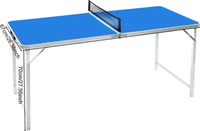 Obrázek produktu pro Stolní tenisový stůl, přenosný, skládací design, námořnická modrá