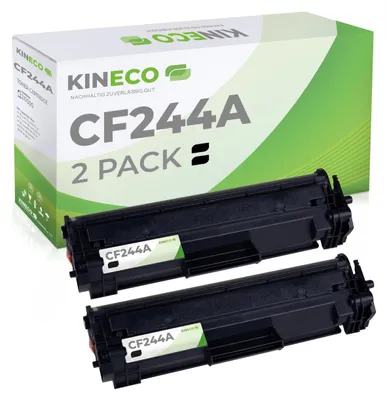Zdjęcie produktu dla Kineco CF244A 44A, toner kompatybilny z drukarkami HP LaserJet Pro, zestaw dwupak, kolor: czarny
