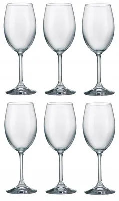 Image de Bohemia Sylvia Verres Cristal Vin Blanc 250 ml Lot 6