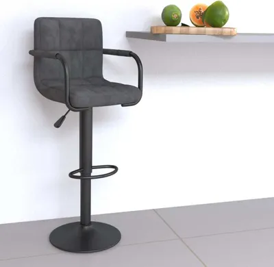 Produktbild von Maison Exclusive - Barhocker Dunkelgrau Samt