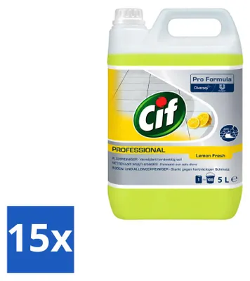 Produktbild von 15 x Cif Allesreiniger Zitrone 5 l - Vorteilspackung - 15 Stücke