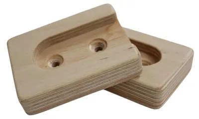 Produktbild von BearOnBar – 2x Holzhalterungen zur Befestigung einer Turnstange bis 100 cm – 18 mm – für Krafttraining, Klimmzüge im Türrahmen – 1 Set