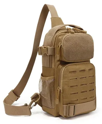 Obrázok produktu pre Taktická kabelka cez rameno, nylon 600D, farba khaki, rozmer 13x30x20 cm