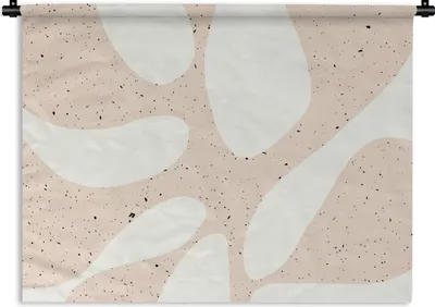 Produktbild von MuchoWow® Wandteppich Wandbehang Pflanzen - Abstrakt - Rosa - Pastell 90x67.5 cm Tapisserie Dekoration Wandtuch - Fototeppich - Wand-Skulpturen