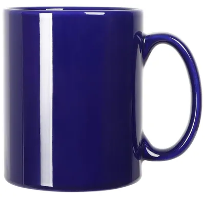 Image de Grande tasse en céramique de 600 ml, couleur bleue, avec anse, idéale pour le café et le thé