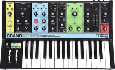 Produktbild von MOOG Grandmother semi-modularer Synthesizer mit Arpeggiator, Sequenzer und Federhall