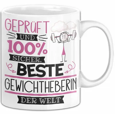 Produktbild von Beste Gewichtheberin Der Welt Tasse Geschenk für Eine Gewichtheberin Und Sicher Geschenkidee Geburtstag Weihnachten (Weiß)