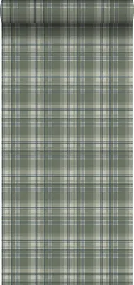 Obrázek produktu pro Sanders & Sanders tapeta kostkovaný vzor tmavě zelená 53 cm x 10,05 m