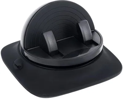 Produktbild von Universaler 360-Gradiger Telefonaufsteller mit Gummibügel - Verstellbar - Für Smartphones/Tablets - Schwarz - Antislip - Universelle Accessoires