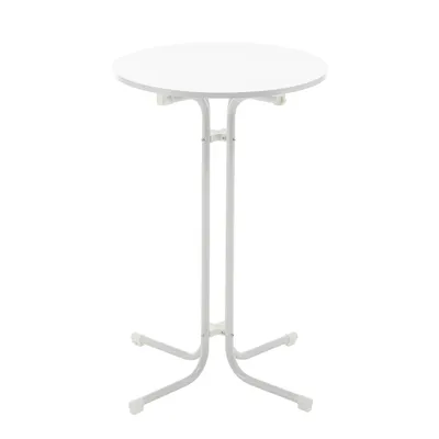 Produktbild von Thanaddo® Stehtisch Klappbar Outdoor Gastro Bistrotisch Ø 70 cm Rund Witterungsbeständig Weiß Partytisch