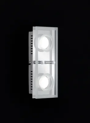 Produktbild von Wofi Mira Deckenbalken, 2-flg.; Glas teilsatiniert, Chrom - 100x70x250 mm; 7475.02.01.0000
