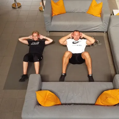 Produktbild von GYMEX Performance Fitness-Matte XXL, extra groß, rollbar, für Yoga, Sport & Fitness 240x160cm Schwarz