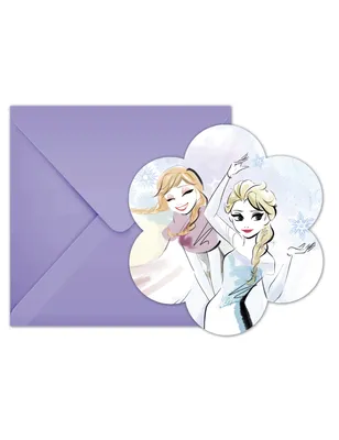Produktbild von Disney Frozen kleines Funkeln Einladungskarten 6 Stück