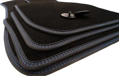 Immagine prodotto di Tappetini Premium Serie 3 BMW E90 E91 xDrive (trazione integrale) tappetini velours doppia cucitura - blu