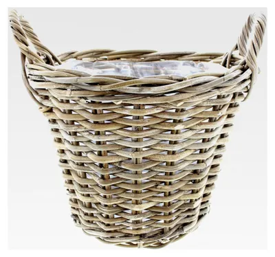 Produktbild von Großer Rattankorb mit Griffen, ca. Ø 40 x 30 cm
