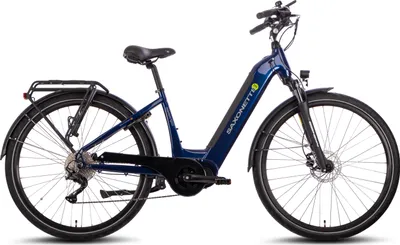 Produktbild von SAXONETTE E-Bike Quantum Sport , Mittelmotor, Tiefeneinsteiger Rahmen 540 Wh Akku, ebike, Elektrofahrrad, Cityrad (Ramenhöhe 50 , Nachtblau)