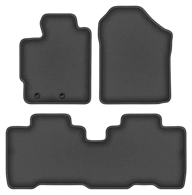 Produktbild von Velours-Fußmatten für Toyota Verso-S 2010-2015 (Minivan) – 4-tlg, Graphit, passgenau – Wielganizator DURBAN