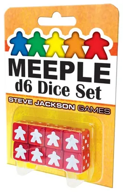 Immagine prodotto di Set di dadi Meeple D6 rosso