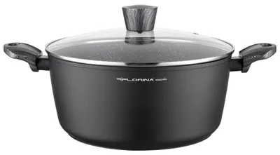 Productafbeelding van BONO Aluminium kookpan, 28 cm, 6,1 liter, met deksel, roestvrij staal, model V.3