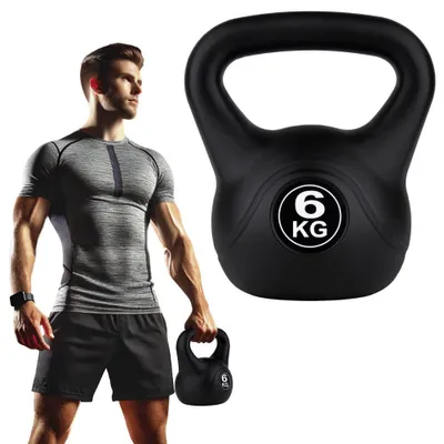 Zdjęcie produktu dla Kettlebell Kettle odważnik obciążenie do ćwiczeń FUNFIT GYM&FITNESS 6kg