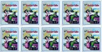 Produktbild von 10er Set Streichhölzer - Voelker Kaffee Nostalgie / Retro Motive Zigarrenstreichhölzer Zündhölzer