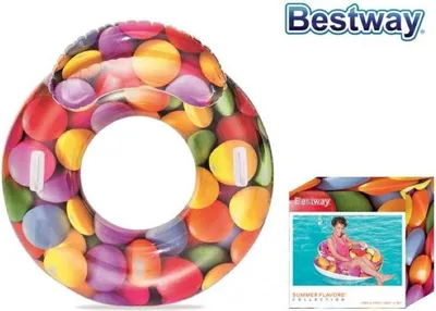 Zdjęcie produktu dla Bestway 43186, Wielobarwny, Pływak, Winyl, 90 kg, 1180 mm, 1170 mm