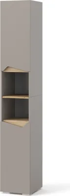 Obrázek produktu pro Vicco Koupelnová skříňka Marelle, 30 x 180 cm s dveřmi a otevřenými přihrádkami, Greige/Řemeslný dub