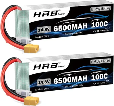 Immagine prodotto di Batteria RC LiPo, 14,8V, capacità 6500mAh, 4S 6500 XT60 2PC