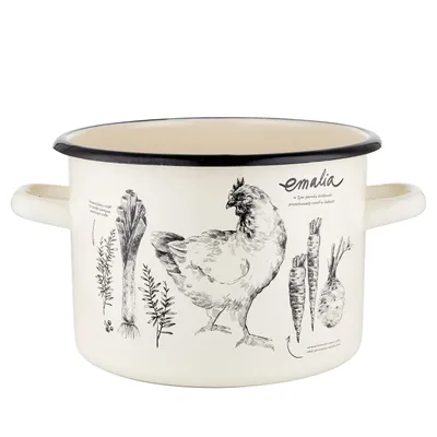 Produktbild von Emaillierter Topf Emalia Polska Pleszew Brühe 18 cm 3,7 l