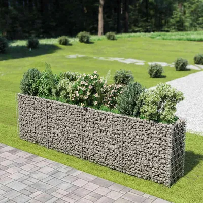 Image de vidaXL Gabion haut-plateau Acier galvanisé 360×50×100 cm