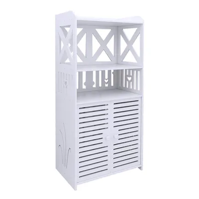Image de Armoire de salle de bain Armoire de salle de bain avec porte et étagère 90 x 40 x 25 cm Blanc