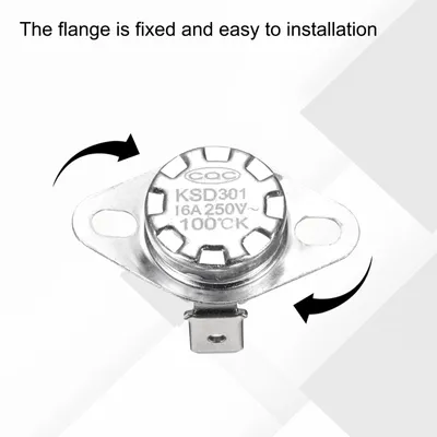 Produktbild von 8 Stš¹ck Thermoschalter 100¡ãC ?ffner 250V 16A Temperaturschalter Thermostat KSD301 Bimetall Thermoschutz fš¹r Mikrowellen, Back?fen, Kaffeemaschinen