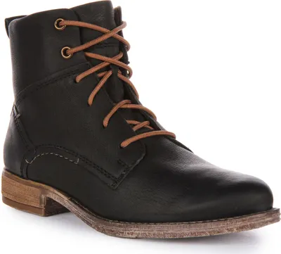Produktbild von Josef Seibel Sienna 95 Frauen Schnürung Leder Stiefel Mit Seite Reißverschluss Schwarz – undefined / Schwarz