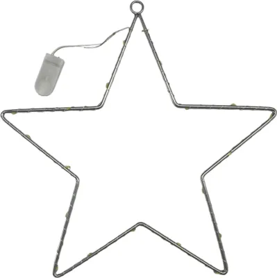 Produktbild von LED-STERN, Metallstern, Weihnachtsdeko SILBER Ø 35cm