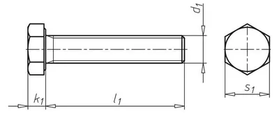Produktbild von 20x Sechskantschraube M6 x 55 Gewinde bis Kopf SW10 ISO 4017 Stahl 8.8
