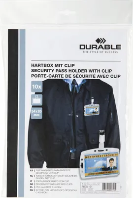 Produktbild von DURABLE Ausweishalter HARTBOX 10 St., 869819 transparent