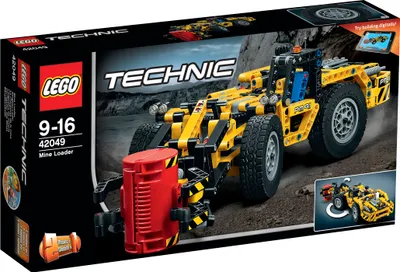 Produktbild von LEGO Technic Bergbau-Lader 42049, Funktionsfähiger Greifer, detaillierter Motor, Knicklenkung, 2-in-1-Modell, Gelb & Schwarz, 9x37x11 cm (HxLxB), inkl. Fracht-Element, Für 9-16 Jahre, App-kompatibel