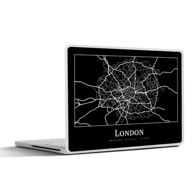 Produktbild von MuchoWow® Laptop Aufkleber Sticker Cover Karte - Stadtplan - London 31x22.5 cm - Laptop-Deko