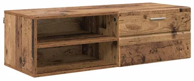 Image de Armoire en bois vidaXL, 100,5 x 39 x 30 cm, en bois massif et panneaux de particules