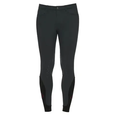 Immagine prodotto di Pantaloni da equitazione da uomo Cavalleria Toscana, sistema antiscivolo "New Grip", modello classico con grip per le ginocchia, colore grigio scuro, taglia 52
